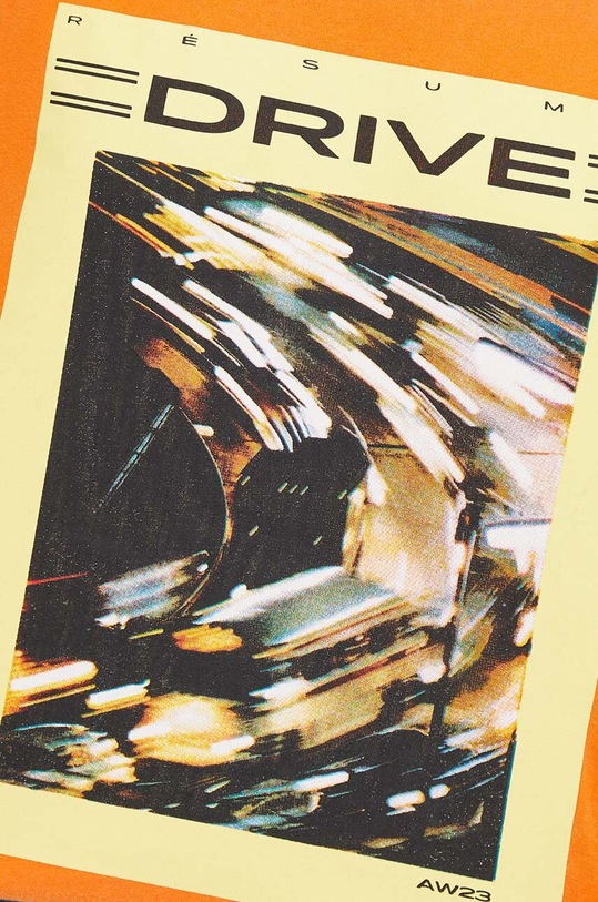 Βαμβακερή μπλούζα με μακριά μανίκια Résumé 18771067 πορτοκαλί