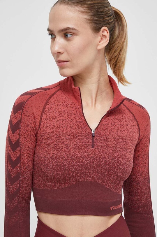 Majica z dolgimi rokavi za vadbo Hummel Fade rdeča 221835