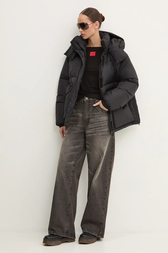 Tričko s dlhým rukávom HUGO 50486081 čierna AW23