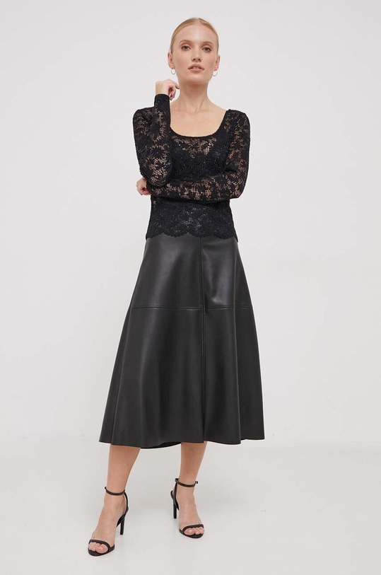 Sisley bluzka wzorzyste czarny 58C6LQ05D.100