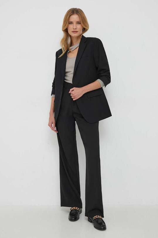 Tričko s dlhým rukávom Sisley 3IHKL104D.21F sivá AW23