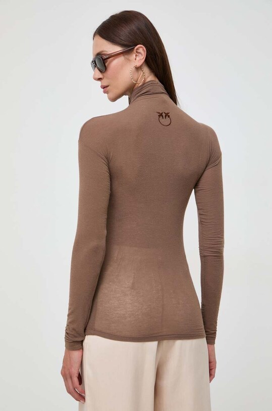 Odzież Pinko longsleeve z domieszką kaszmiru 102328.A17S brązowy