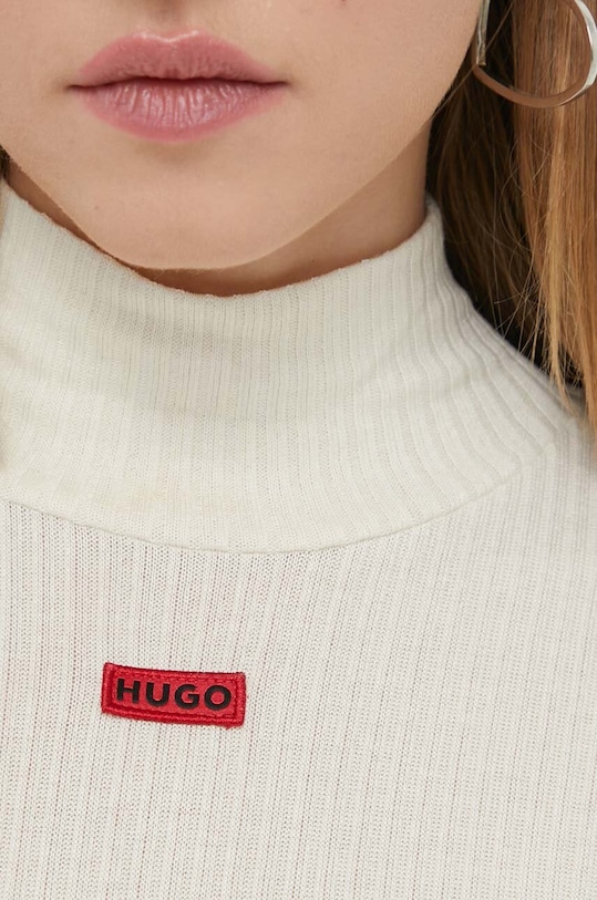 Tričko s dlhým rukávom HUGO 50500495 béžová