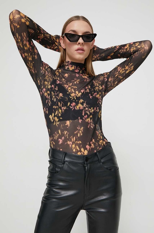 HUGO longsleeve z elastanem czarny 50505376