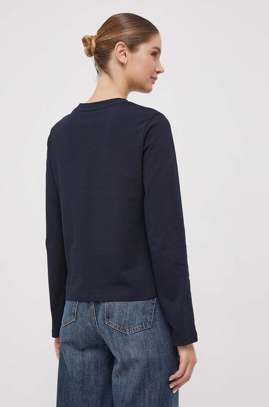 Odzież Tommy Hilfiger longsleeve bawełniany WW0WW40292 granatowy