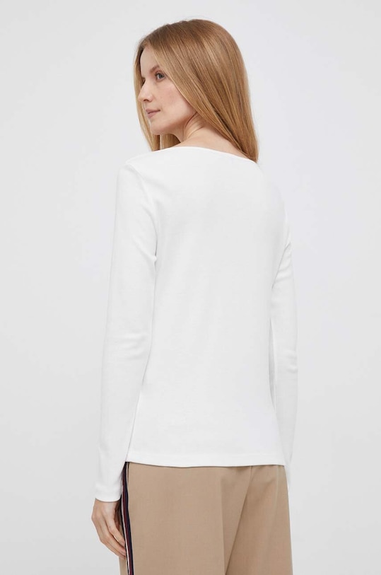 Tommy Hilfiger longsleeve bawełniany WW0WW40829 biały AW23