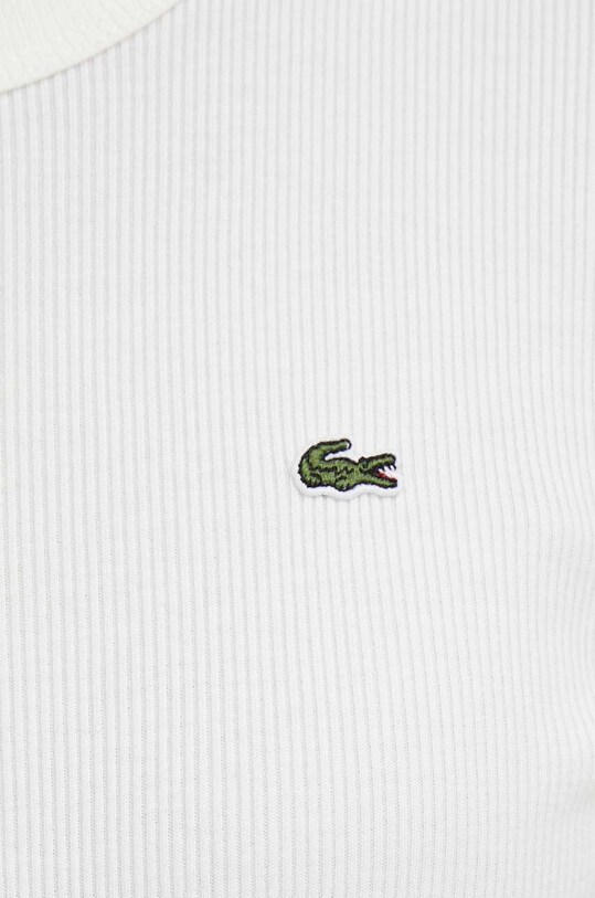 Lacoste top a maniche lunghe in cotone TF1692 bianco
