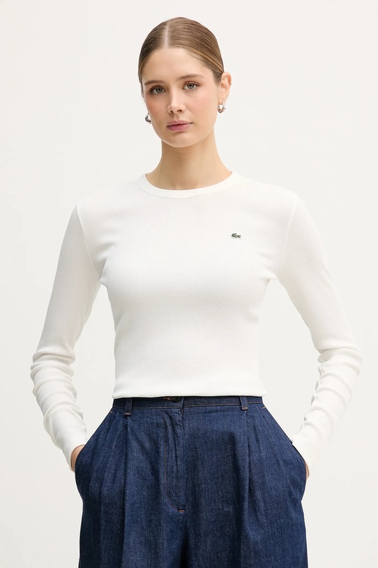 Lacoste longsleeve bawełniany beżowy TF1692