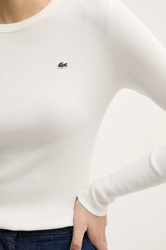 Lacoste longsleeve bawełniany TF1692 beżowy