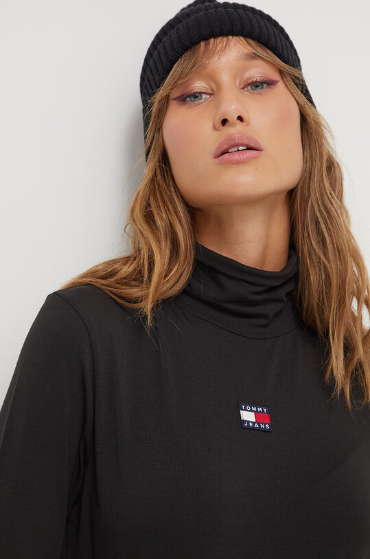 Tommy Jeans longsleeve czarny DW0DW16495