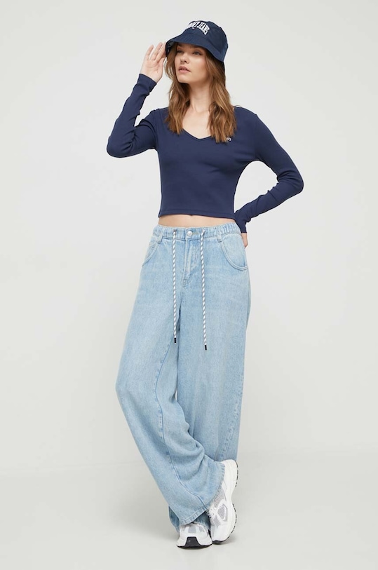 Longsleeve Tommy Jeans DW0DW14278 σκούρο μπλε AW23