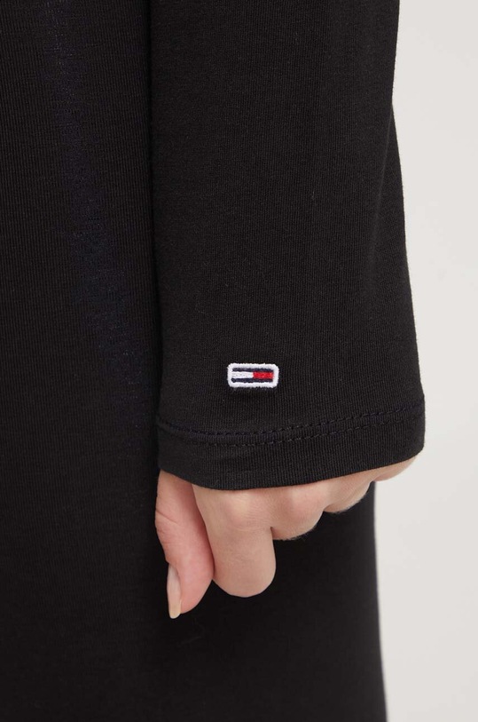 Tommy Jeans longsleeve bawełniany DW0DW16448 czarny