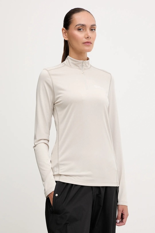 Sportovní tričko s dlouhým rukávem Jack Wolfskin Sky Thermal slim béžová 1808951