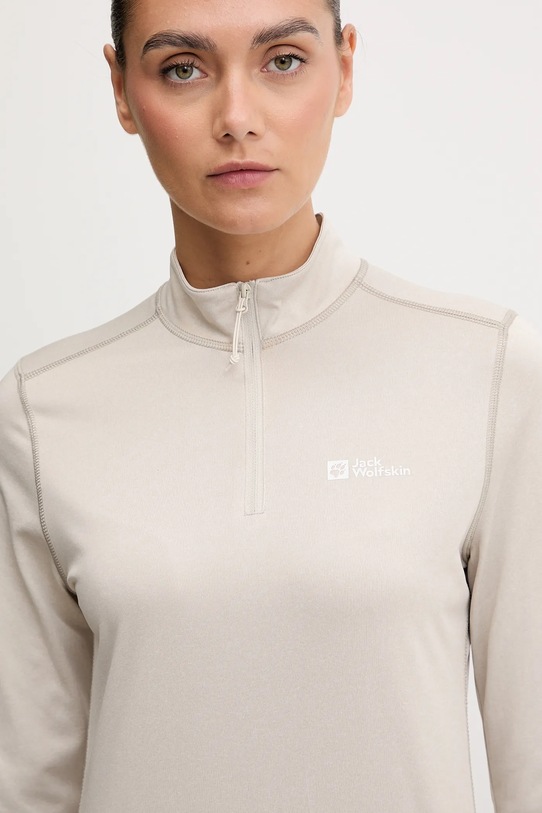 Sportovní tričko s dlouhým rukávem Jack Wolfskin Sky Thermal béžová 1808951
