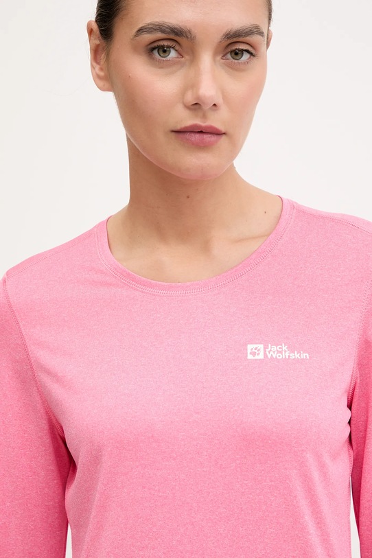 Sportovní tričko s dlouhým rukávem Jack Wolfskin Sky Thermal růžová 1808961