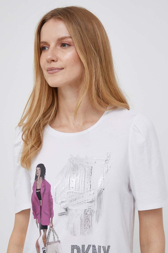 Dkny t-shirt biały P3MHFOQX