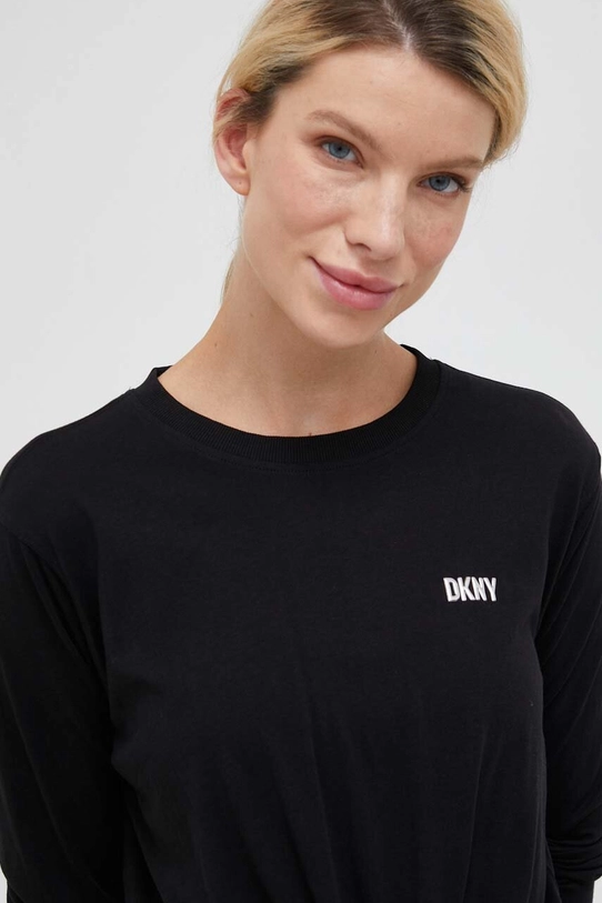 Odjeća Pamučna majica dugih rukava Dkny DP3T9061 crna