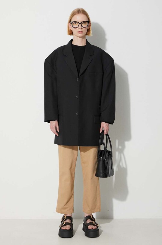 Bavlněné tričko s dlouhým rukávem Y-3 HY1251 černá AW23