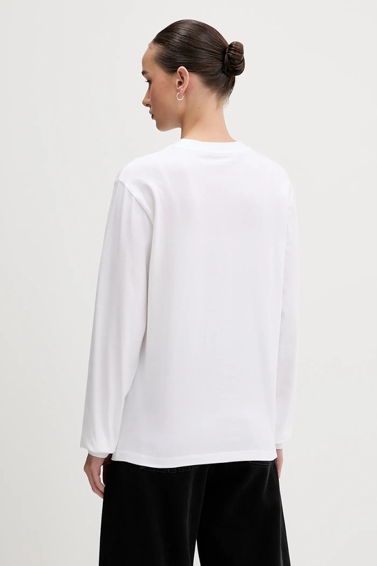 Odzież Carhartt WIP longsleeve bawełniany I032216.02XX biały