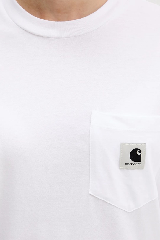 Carhartt WIP longsleeve bawełniany I032216.02XX biały