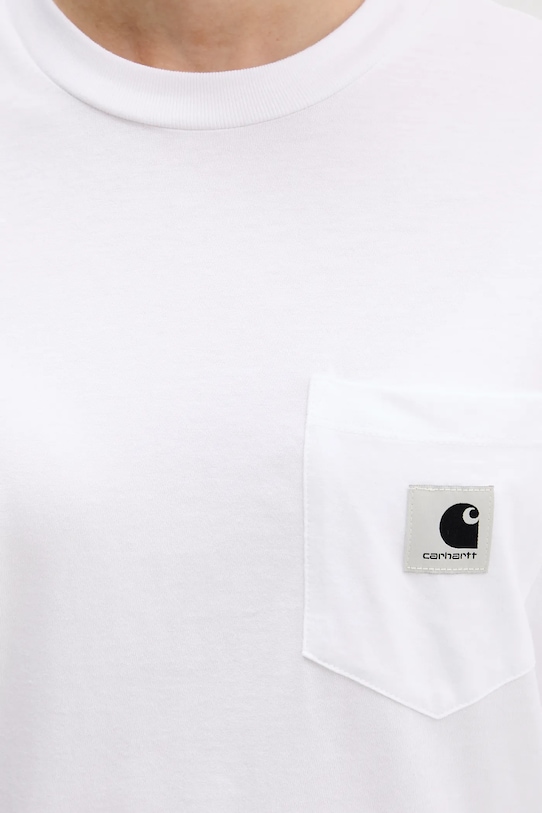 Carhartt WIP longsleeve bawełniany I032216.02XX biały