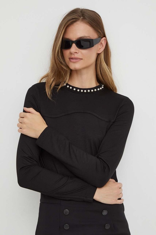 Karl Lagerfeld longsleeve czarny 236W1708