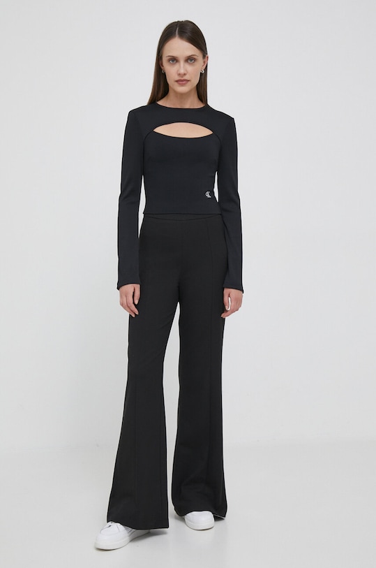 Calvin Klein Jeans hosszú ujjú J20J222009 fekete AW23