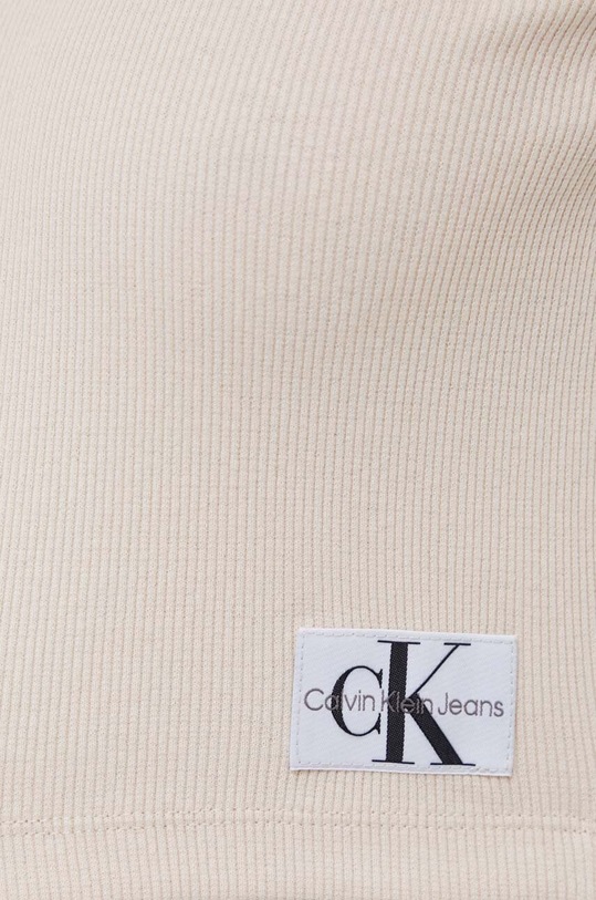 Tričko s dlhým rukávom Calvin Klein Jeans J20J222025 béžová