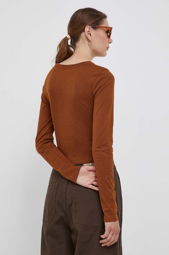 Ruházat Calvin Klein Jeans pamut hosszúujjú J20J222717 barna