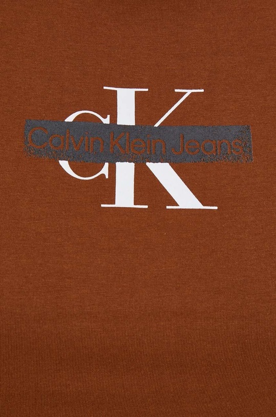Calvin Klein Jeans pamut hosszúujjú J20J222717 barna