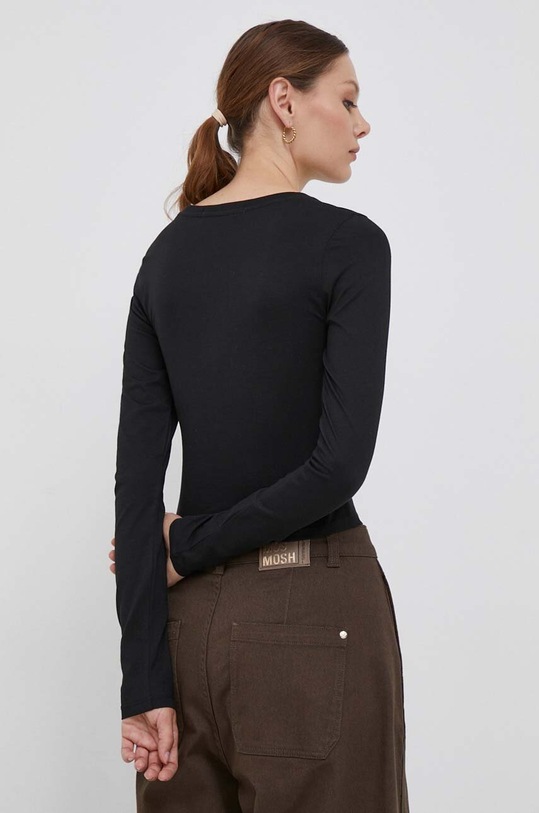 Oblečenie Bavlnené tričko s dlhým rukávom Calvin Klein Jeans J20J222717 čierna