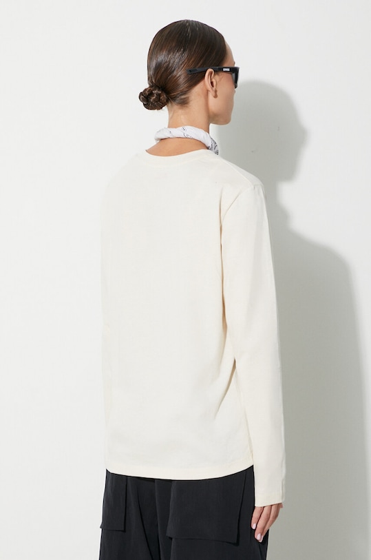 Clothing Fjallraven cotton longsleeve top 1960 Logo F86989.113 beige