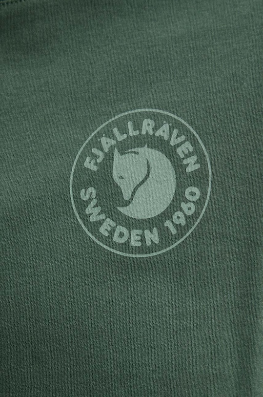 Памучна блуза с дълги ръкави Fjallraven 1960 Logo F86989.679 зелен