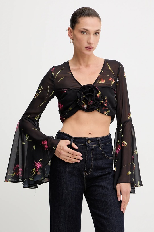 Rotate bluza flori negru 1114302763