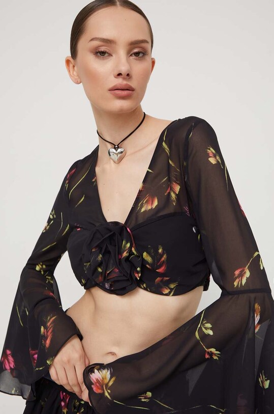 Блузка Rotate 1114302763 чорний AW23