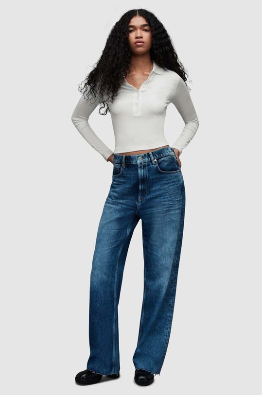 Odzież AllSaints longsleeve HALLIE WM092Z biały