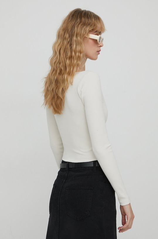 Odzież Hollister Co. longsleeve KI339.3289.178 beżowy