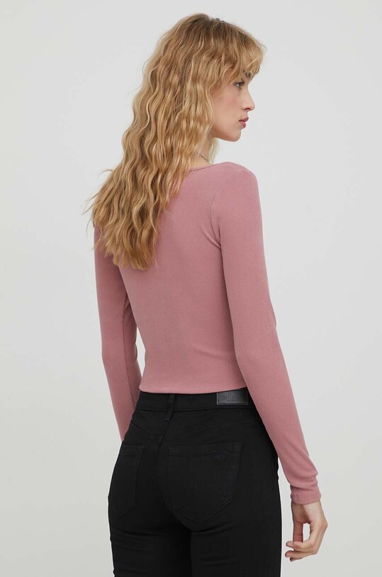 Oblečenie Tričko s dlhým rukávom Hollister Co. KI339.3289.610 ružová