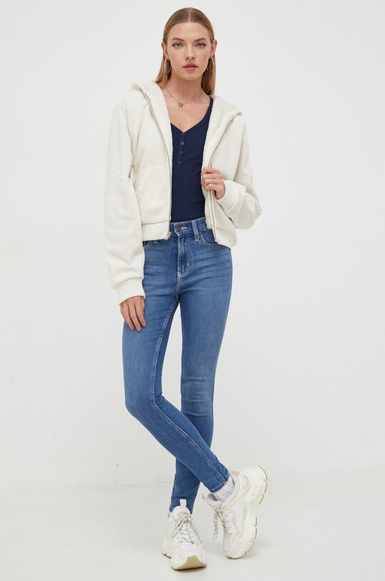 Tričko s dlhým rukávom Hollister Co. KI339.3453.200 tmavomodrá AW23