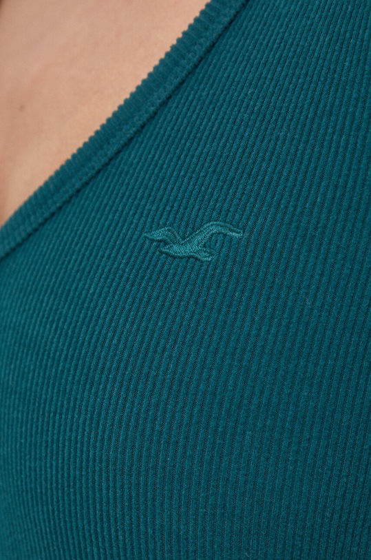 Tričko s dlouhým rukávem Hollister Co. KI339.3453.300 zelená