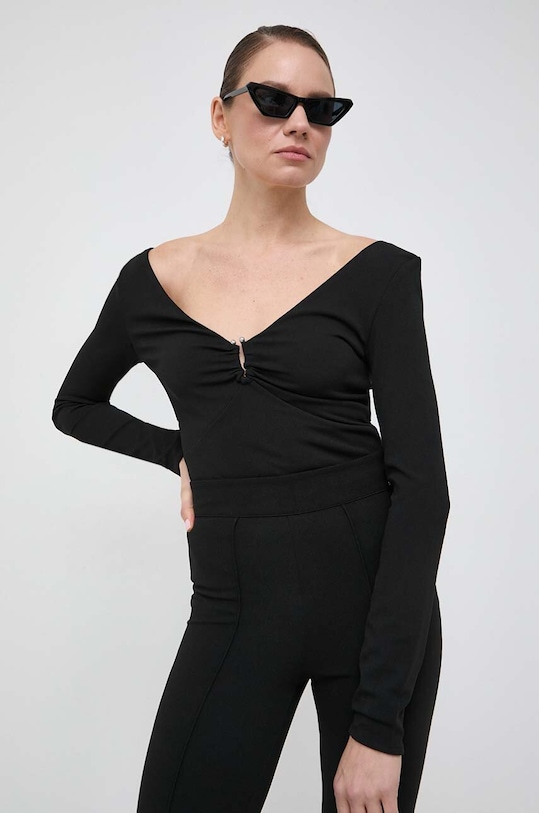 Guess body EVELINA z elastanem czarny W4RP29.KC2A2