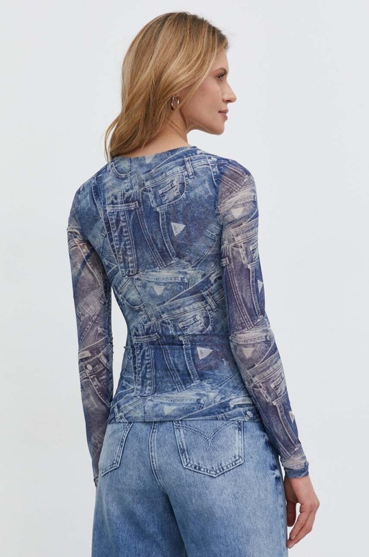 Odzież Guess longsleeve BRIENNA W4RP11.KBAH2 niebieski