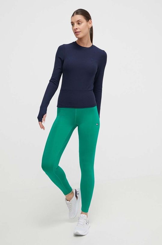 Tričko na jógu s dlouhým rukávem P.E Nation Free Play 2.0 233L205 námořnická modř SS24