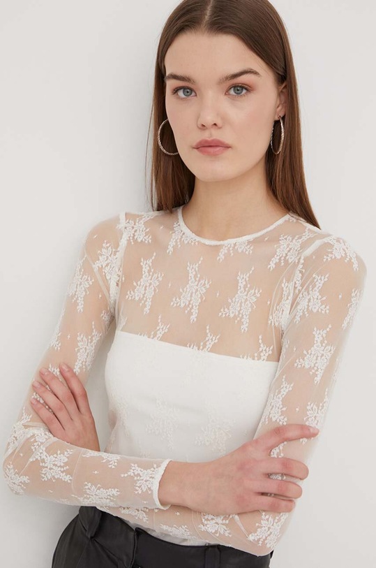 Abercrombie & Fitch body z elastanem beżowy KI139.3408.101