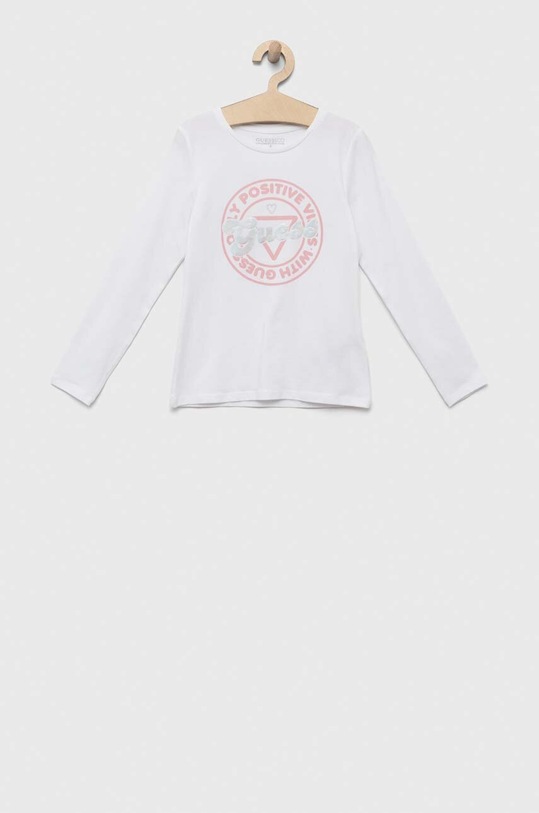 Детска блуза с дълги ръкави Guess еластичен бял J3YI13.K6YW4.9BYX