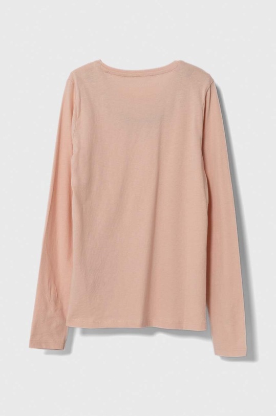 Guess longsleeve bawełniany dziecięcy J84I36.K8HM0.9BYX różowy AW23