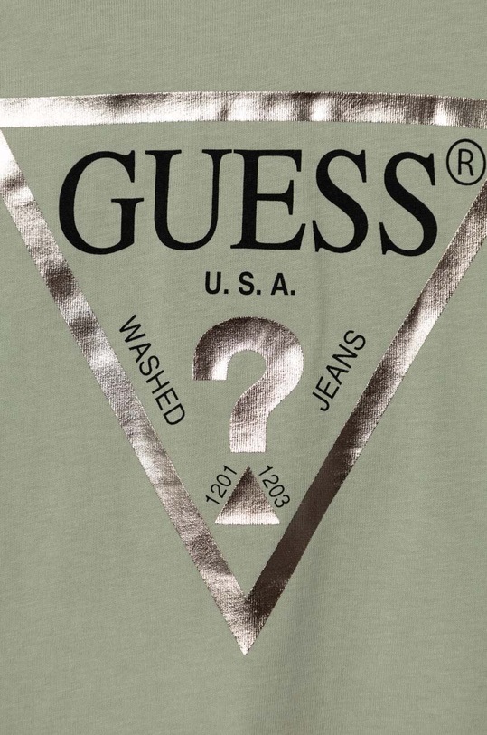 Dziewczynka Guess longsleeve bawełniany dziecięcy J84I36.K8HM0.9BYX zielony