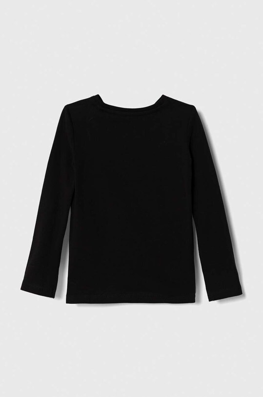 Дитячий бавовняний лонгслів Guess K84I18.K8HM0.9BYX чорний AW23