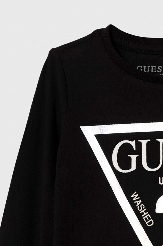 Дівчинка Дитячий бавовняний лонгслів Guess K84I18.K8HM0.9BYX чорний