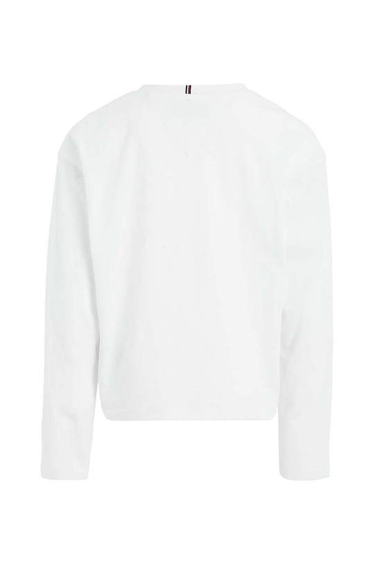 Dziewczynka Tommy Hilfiger longsleeve bawełniany dziecięcy KG0KG07432.128.176.9BYX biały